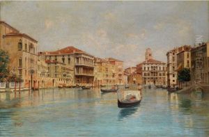 Venedig - Blick Auf Den Palazzo Grassiam Canal Grande by Carlo Menegazzi