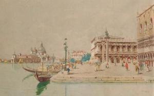 Venezia, Il Molo E La Salute by Carlo Menegazzi