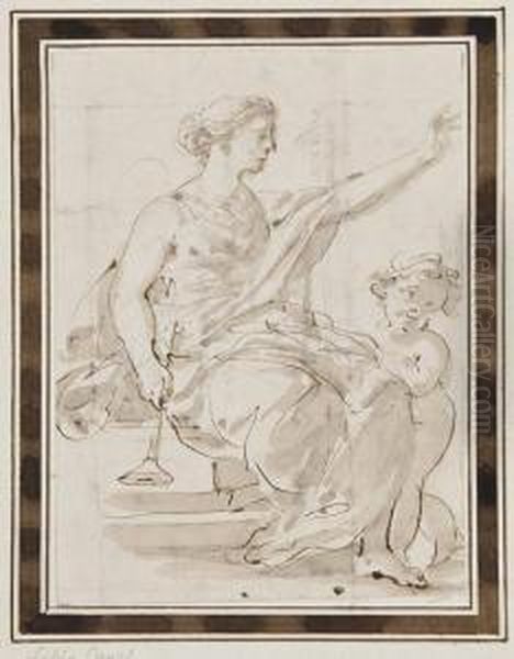 Allegory Of Music 
Pen And Ink, 
With Grey Wash - view 1