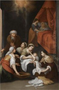 The Birth Of The Saint John The Baptist by Francisco Meneses Osorio