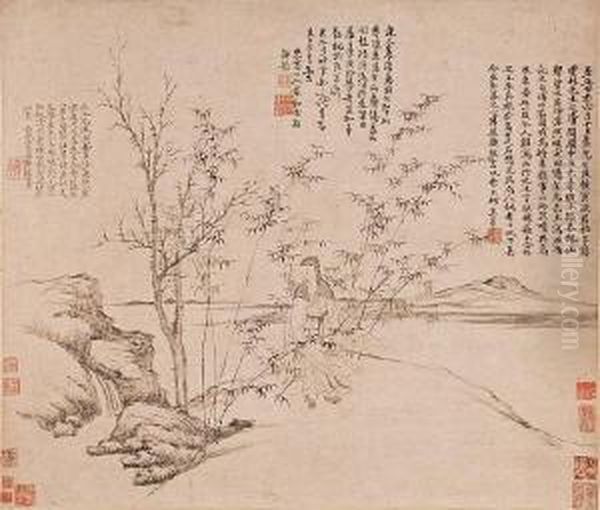 Portrait Of Ni Zan In Landscape - view 1