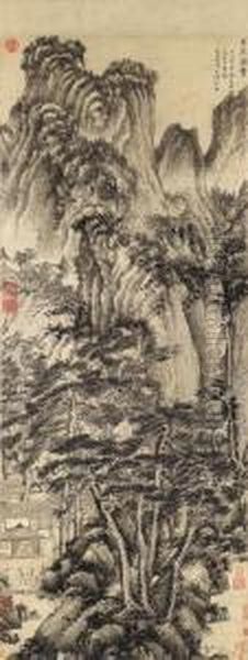 Gathering In Forest By A Flowing Stream - view 1