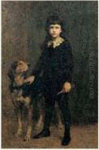Portrait De Jacques Baudry,fils De Paul Baudry by Charles August Mengin