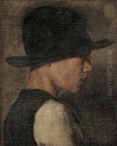 Portrait Of A Boy In Profile by Paul Eugene Mengin