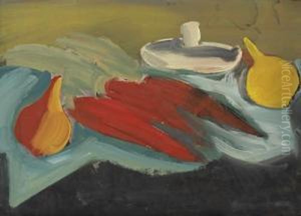 Still Life With Onions And Mushroom - view 1