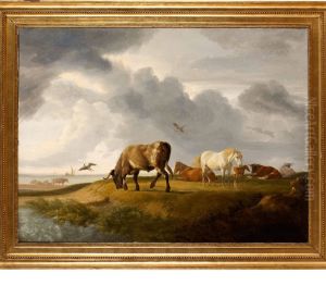 Boskap Vid Vattendrag by Johann Heinrich Menken