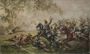 Escena De Batalla, C. 1895 by Armando G. Menocal