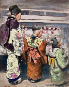At The Sugar Water Stall by Mortimer Luddington Mempes