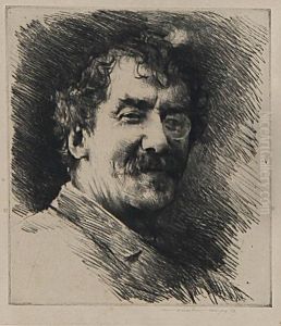 Portrait Of Whistler by Mortimer Luddington Mempes