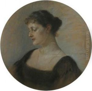 Portrait Of A Girl With A Chain by Frieda Menshausen-Labriola
