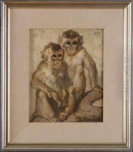 Two Monkeys by Cornelis Jan Mension