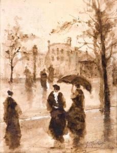 Sotto La Pioggia by Giuseppe Mentessi