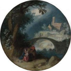 Rest On The Flight Into Egypt by Pietro Fiammingo Mera