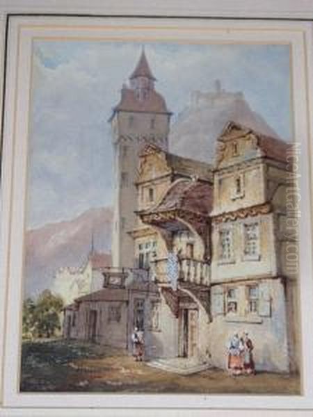 A Continental Street Scene - view 1