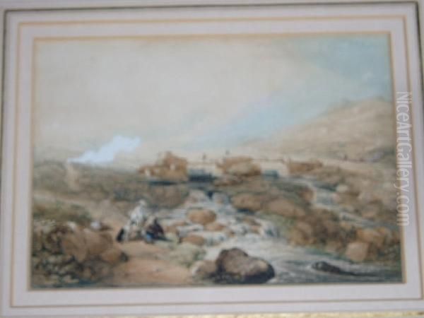 Pont Gwryrd With Snowdon In The Distance - view 1