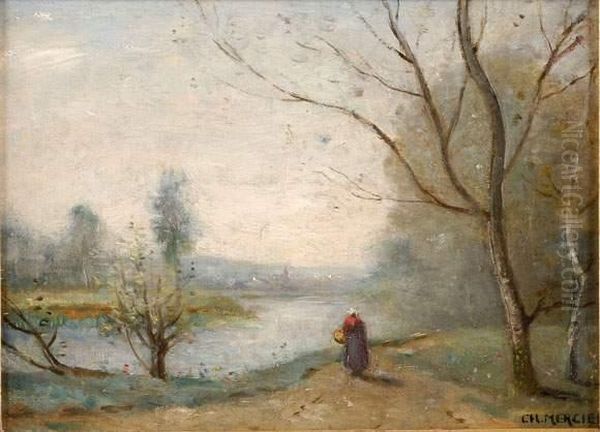 Promeneuse Au Bord De La Riviere - view 1
