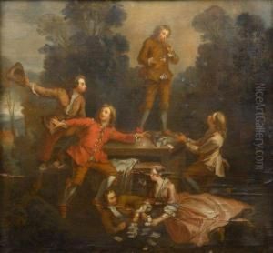 Chateaux De Cartes Et Bulles De Savon by Philippe Mercier