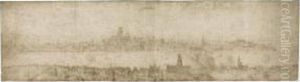 A Panoramic View Of London, Seen From The South Bank Of The Thames by Matthaus Ii Merian