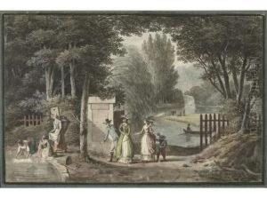 Merigot - Vue Presumee De L' Entree Du Chateau D' Ermenonville En 1788
