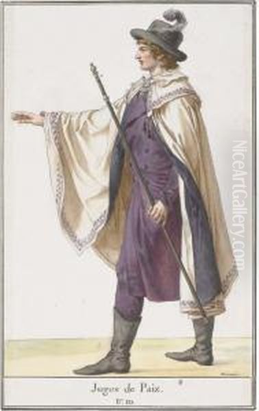 A Justice Of The Peace Gesturing To The Left - view 1