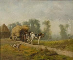 Haycart With Dog by Daniel Merlin