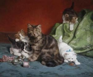 Kittens At Play by Daniel Merlin