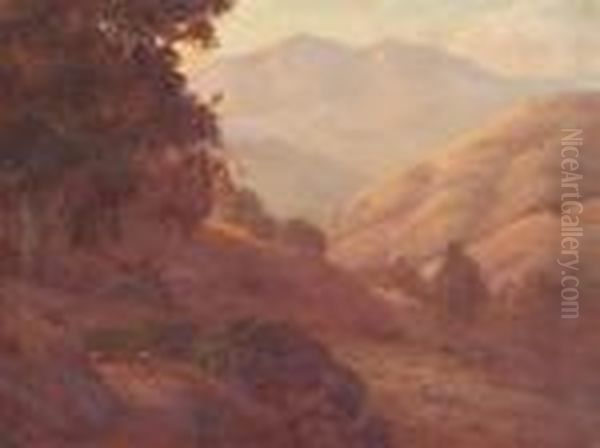 Cattle Grazing On Golden Hillsides - view 1