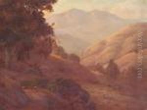 Cattle Grazing On Golden Hillsides by Jules Mersfelder