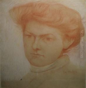Portret Van Zelfzekere Vrouw.