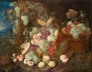 Ein Prunkstillleben Von Trauben by Thomas Mertens