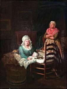 Vrouwen Met Baby In Een Interieur