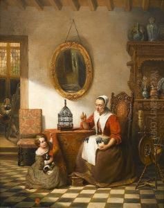 The Lace Maker by Johannes Cornelis Mertz