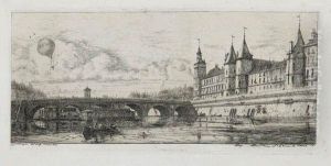 Le Pont-au-change, Paris by Charles Meryon