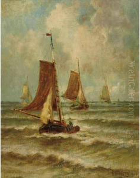Seascape With Sailboat - view 1