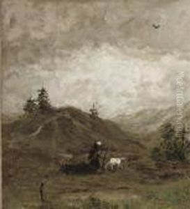 Duin Landschap: A Grazing Goat by Sientje Mesdag Van Houten