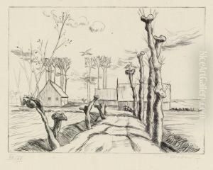 Landschaft Mit Knorrigen Baumen by Felix Meseck