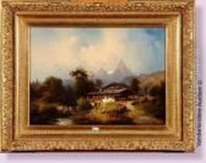 Paysage Suisse Anime by Arsenii Ivanovich Meshcherskii