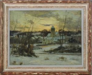 Village Sous La Neige by Joseph Paul Mesle