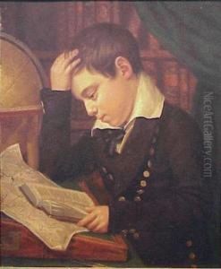 Portrait Of James Whiting Metcalf by Eliab Metcalf