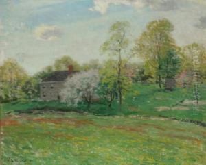 Old Homestead In Springtime by Willard Leroy Metcalf