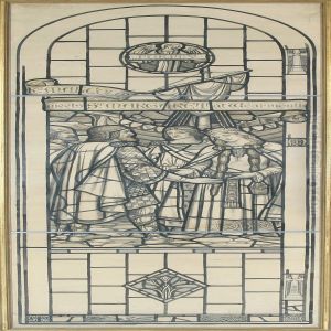 Draft For A Church Window In St. Margaret's, Glasgow by Sidney Harold Meteyard