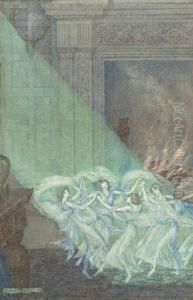 Illustration To John Milton's Poem 
At A Vacation Exercise by Sidney Harold Meteyard