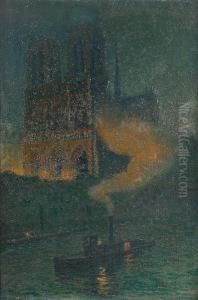 Notre Dame, Nuit by Thomas Buford Meteyard