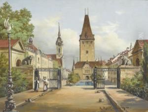 Murtentor Gegen Den Christoffelturm by Adolf Methfessel
