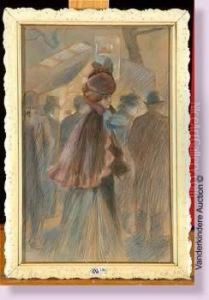 Elegante Chez Le Bouquiniste by Lucien Metivet
