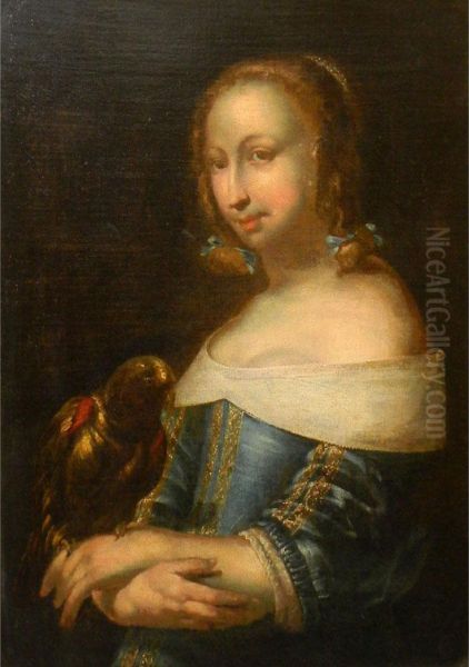 Lady With A Parrot - view 1