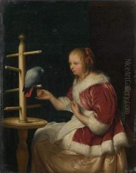 Girl With Bird - view 1