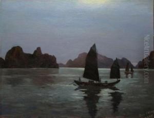 La Baie D"along De Nuit by Johann Mettler