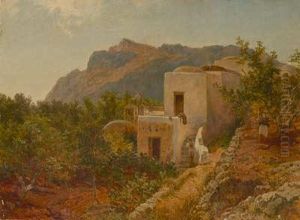 Sudlandisches Gehoft Mit Olivenhain by Casar Metz