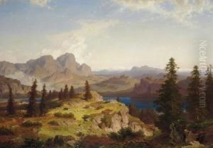 A View In The Dolomites by Casar Metz